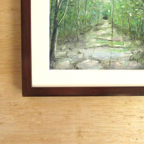 パステル画 小さな川(パステル画 額縁付き) 絵画 takiyo 通販 パステル画 小さな川(パステル画 額縁付き) 絵画 takiyo 通販