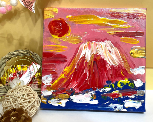 縁起物！！赤富士原画一点物 赤富士 （その一） 絵画 ギャラリー