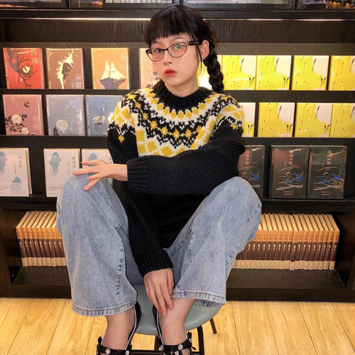 L'Appartement DEUXIEME CLASSE - 美品♡ウール100%  ノルディックセーター ノルディックニット ヴィンテージ ノルディック求心柄セーター ウール100％ ニット・セーター