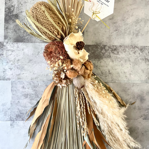 しめ縄 しめ縄飾り お正月飾り バンクシア ドライアンドラ すすき しめ縄 しめ縄飾り お正月飾り バンクシア ドライアンドラ すすき