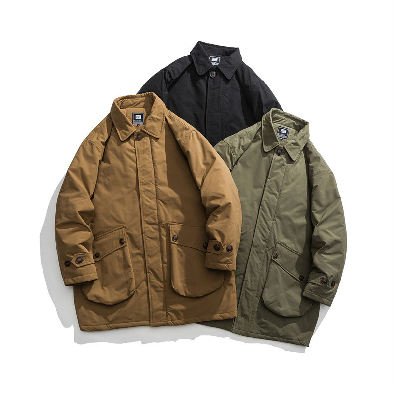 冬の新品の長尺綿服レトロなオーバーコート綿服 3カラー 20.-1214