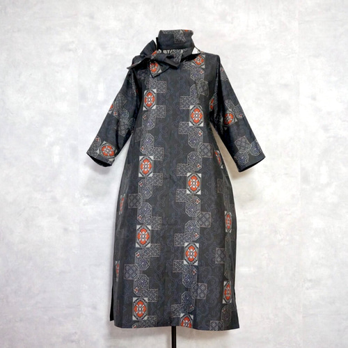 着物リメイク☆本場大島紬☆ワンピース 着物リメイク ワンピース 大島紬 M〜L - ZX-ZX-ZX'S GALLERY