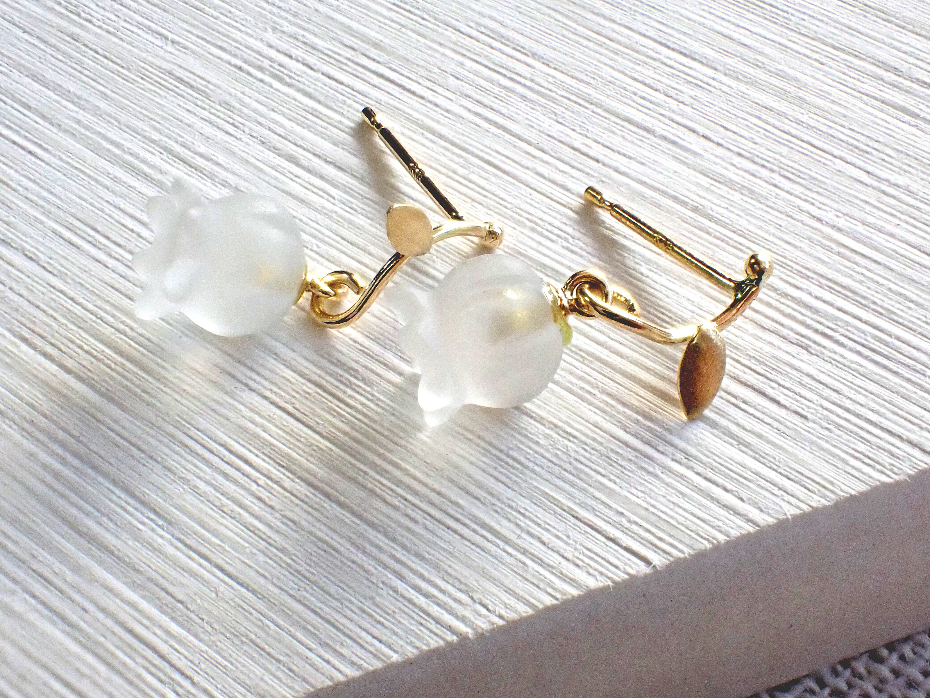 驚きの価格 K18 揺れるすずらん ピアス ピアス（その他） ジュエリー工房 アクセサリー