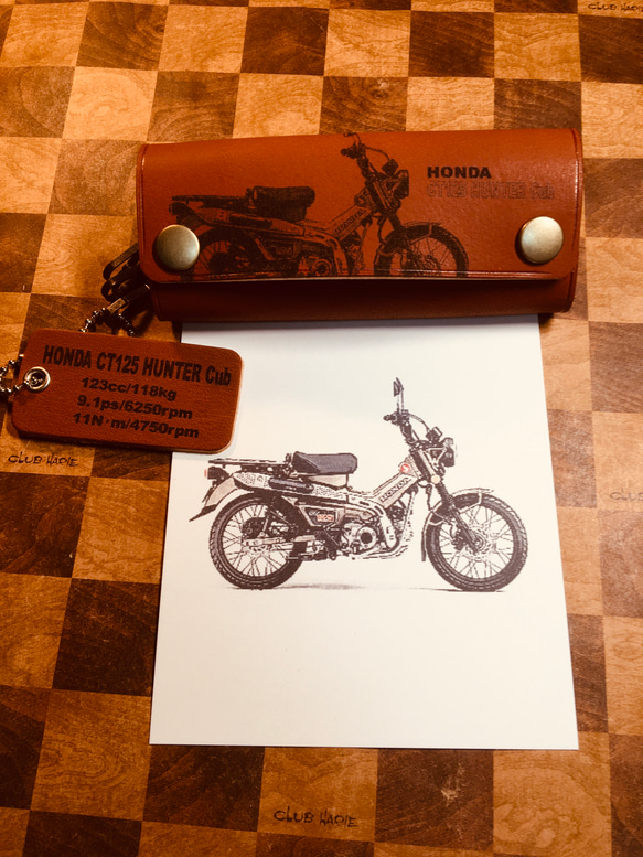 CT125 ハンターカブ オリジナルレザー3連キーケース キーケース