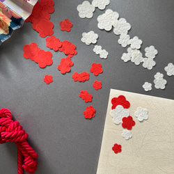 カラフル小さなコスモスクラフトパンチ60枚 シール・ステッカー