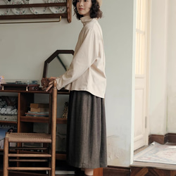 ウールスカート  バルーン型スカート　ウール混 9枚目の画像