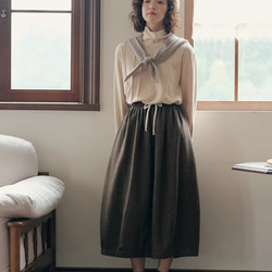 ウールスカート  バルーン型スカート　ウール混 10枚目の画像