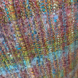 マルチカラーの手織りマフラー WM0682        一点物 7枚目の画像