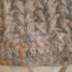 ミックスカラーのモヘアタッチニット帽 おばあちゃんの手編み レディース・メンズ兼用 一点物 5枚目の画像