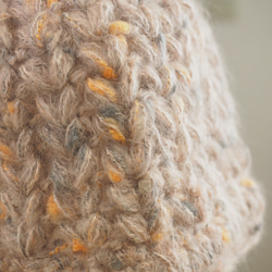 ミックスカラーのモヘアタッチニット帽 おばあちゃんの手編み レディース・メンズ兼用 一点物 4枚目の画像