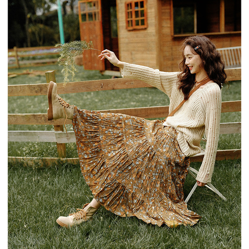 vintage ロングスカート