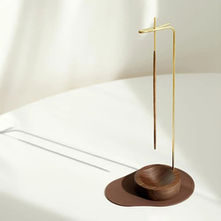 お香立て ウッド アポケーテ インセンスホルダー 真鍮 シンプル