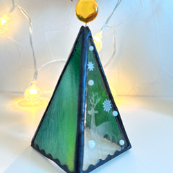 ガラスの三角クリスマスツリー（小） 4枚目の画像