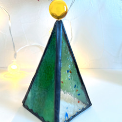 ガラスの三角クリスマスツリー（小） 3枚目の画像