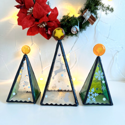 ガラスの三角クリスマスツリー（小） 5枚目の画像