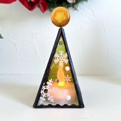ガラスの三角クリスマスツリー（小） 6枚目の画像