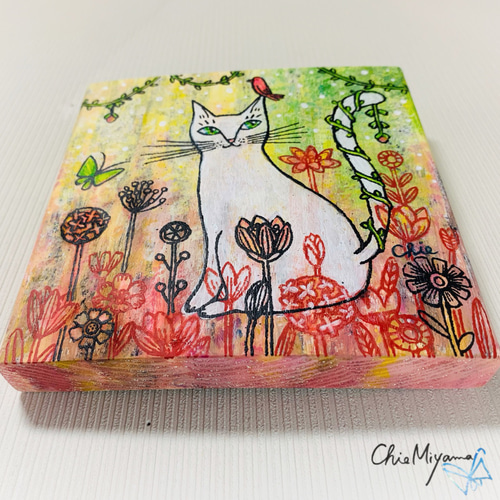 原画 フラワーアート 花の絵 絵 現代アート 絵画 北欧アート