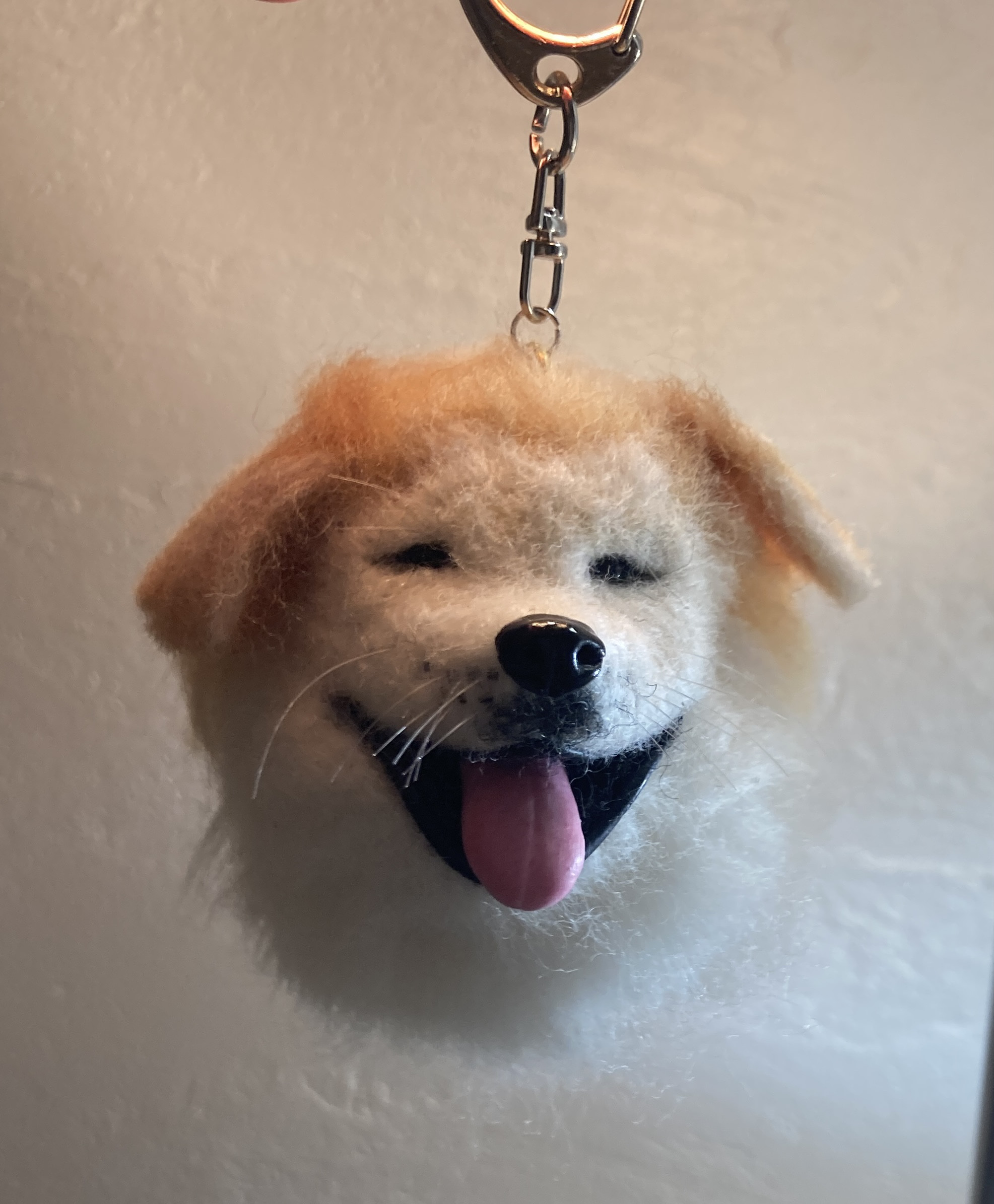 オーダー うちの子羊毛フェルト ペットメモリアル キーホルダー 羊毛