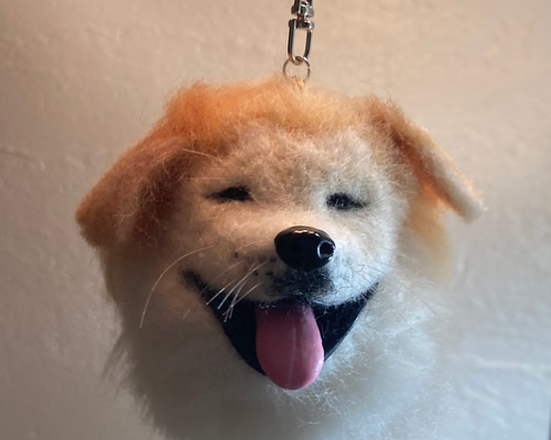 じゅ　メモリアル羊毛ペット オーダー うちの子羊毛フェルト ペットメモリアル キーホルダー 羊毛