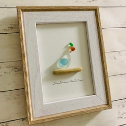 シーグラスアート 海の宝石 小鳥 ガラス細工 インテリア雑貨 壁掛け 北欧 観葉植物 玄関 トイレ プレゼント飾り贈り物 10枚目の画像