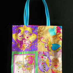 Loralie tote bag(ロラライトートバッグ)／Blue-Pink 2枚目の画像