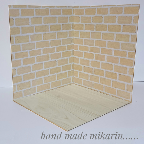 撮影用背景ボード（レンガ）【ドールハウス】 その他人形 みかりん