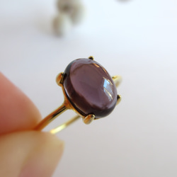[高品質] 8 x 6 毫米「紫色尖晶石」戒指 [八月誕生石] 第1張的照片
