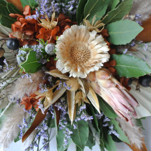 ドライフラワー オブジェ ネイティブフラワー クリスマス リース