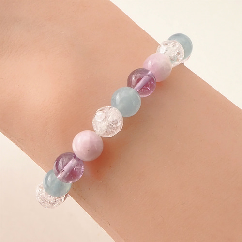 人間性を高め富を得る/クンツァイト・アクア・シトリン/パワーストーン