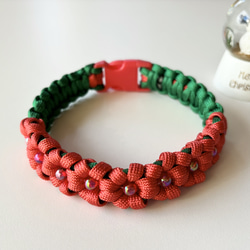 パラコードチョーカー♡首輪♡可愛いハート編み♡わんこアクセサリー