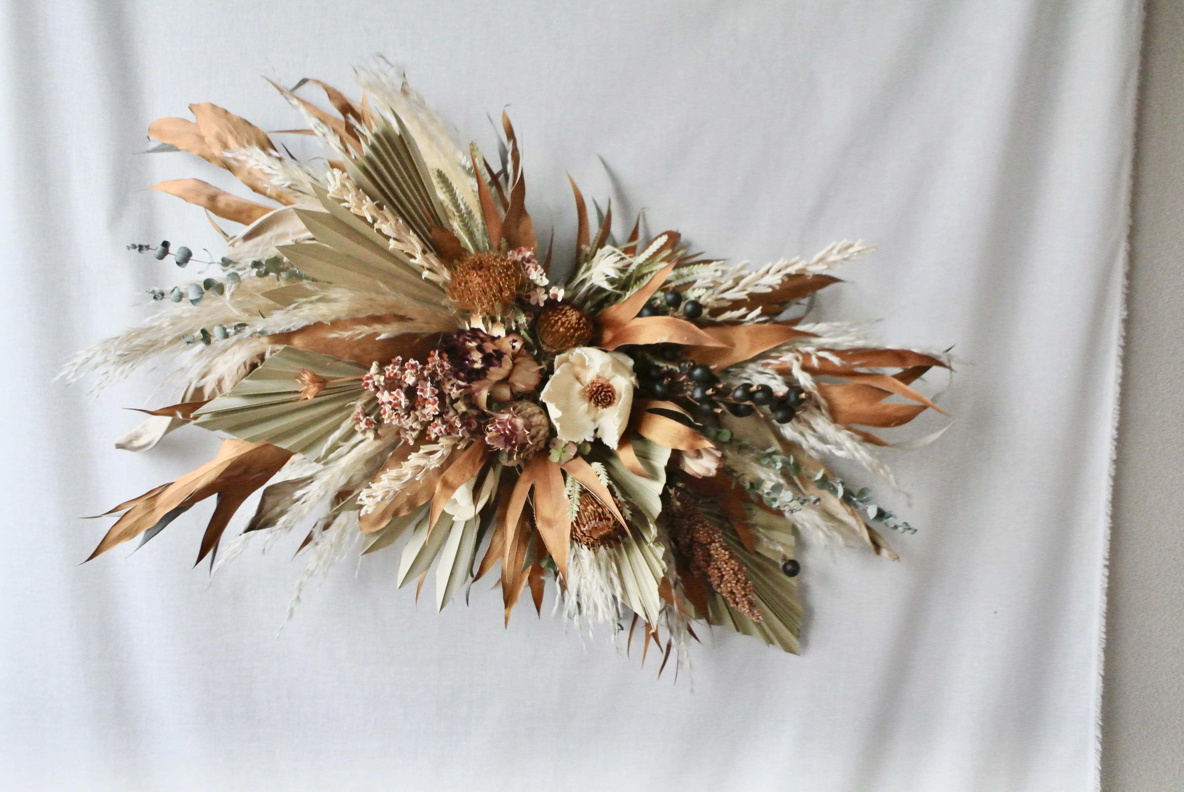 大】ネイティブフラワーオブジェ 壁掛けオブジェ 壁掛けリース