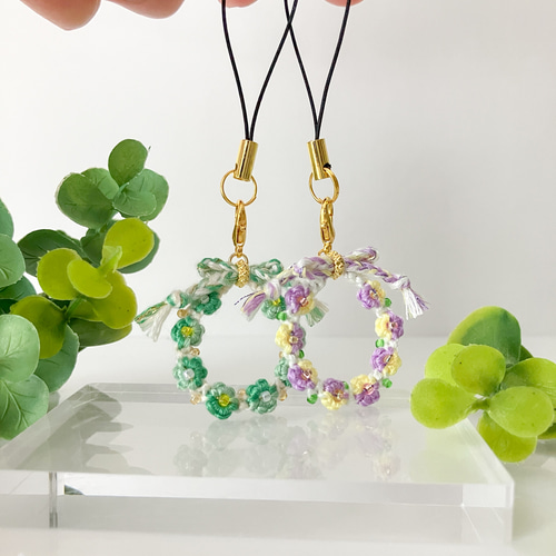 オーダーページ】フラワーリース＊2wayチャーム＆ストラップ＊フラワー