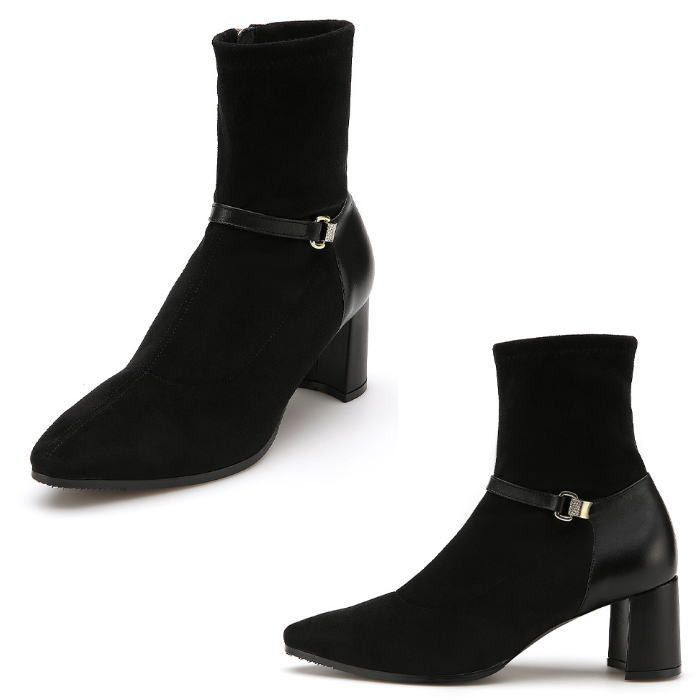 ショートブーツ スエードレザーブーツ (neb) 本革ブーツ オーダーシューズ 小さいサイズ 大きいサイズ