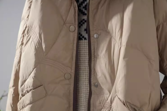 冬 暖かい ミドル丈ダウンジャケット 厚手のコート 4色 6枚目の画像