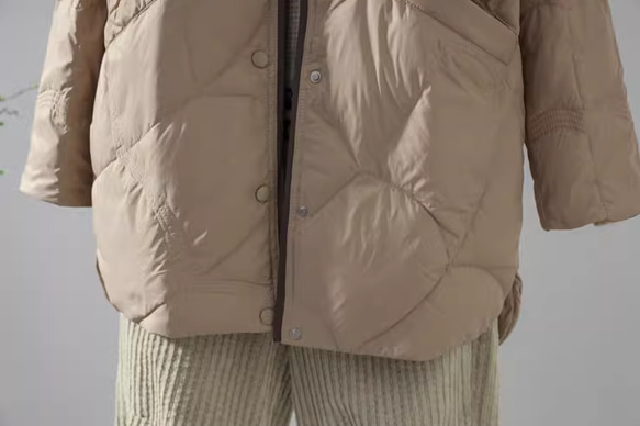 冬 暖かい ミドル丈ダウンジャケット 厚手のコート 4色 7枚目の画像