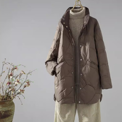 冬 暖かい ミドル丈ダウンジャケット 厚手のコート 4色 3枚目の画像