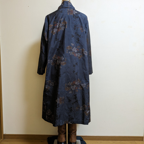SOLD 着物リメイク フレアーコート 大島紬FREE SIZE スプリング SOLD 着物リメイク フレアーコート 大島紬FREE SIZE スプリング
