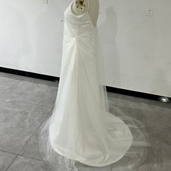 出色時尚外觀 2ways 婚紗白色蓬鬆雪紡禮服派對招待會宴會 第2張的照片