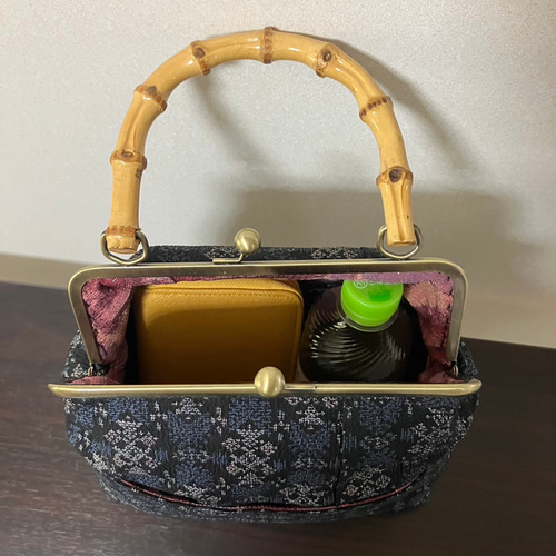 アンズルーム☆ハンドメイド☆着物 リメイク☆がま口バッグ