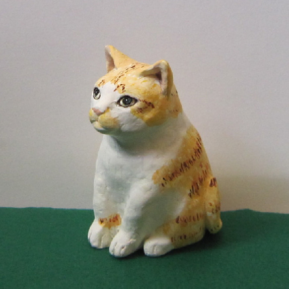 うちの猫 (オーダーメイド)　虹の橋の猫さん　にも　1点物　陶器　置物　c18　中に思い出の物を入れられます 3枚目の画像