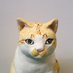 うちの猫 (オーダーメイド)　虹の橋の猫さん　にも　1点物　陶器　置物　c18　中に思い出の物を入れられます 8枚目の画像