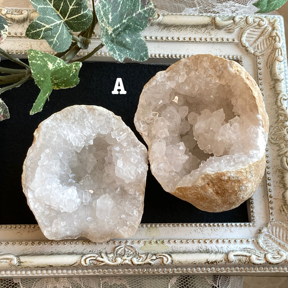 水晶 ジオード セット ペア ブレスレット 浄化用