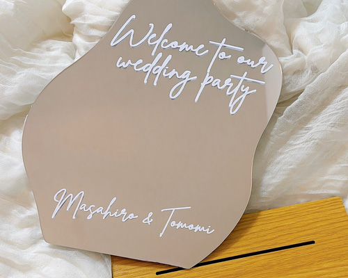 ウェルカムミラー ウェーブミラー wedding ウェルカムスペース