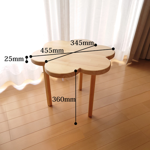 花型 花台 ミニテーブル ちびテーブル 可愛い かわいい 木工 家具 木