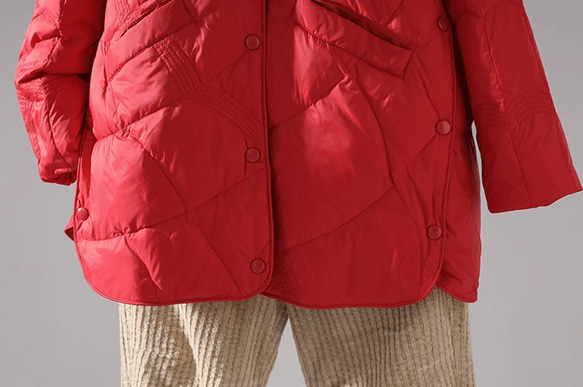 冬 暖かい ミドル丈ダウンジャケット 厚手のコート 5色 9枚目の画像