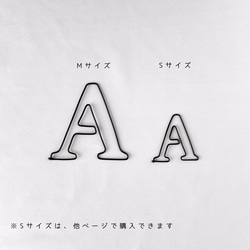 アルファベット (Mサイズ) / ワイヤーアート　ワイヤークラフト　壁掛け　雑貨 5枚目の画像