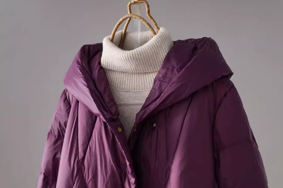 冬 暖かい ミドル丈ダウンジャケット 厚手のコート 3色 5枚目の画像