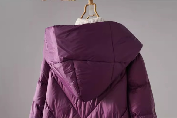 冬 暖かい ミドル丈ダウンジャケット 厚手のコート 3色 10枚目の画像