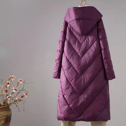 冬 暖かい ミドル丈ダウンジャケット 厚手のコート 3色 4枚目の画像