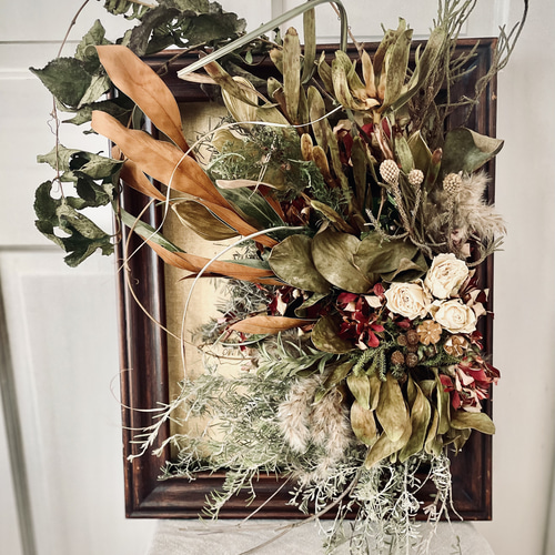 ヴィンテージ額入りアレンジメント ドライフラワー 玉依姫 通販